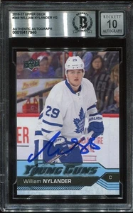 WILLIAM NYLANDER signed 2016-17 UD YOUNG GUNS ROOKIE CARD RC YG BECKETT 10 (BAS) - Picture 1 of 2