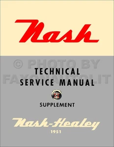 1951 Nash Healey Shop Manual Supplement Sports Car Repair Service Book - Bild 1 von 8