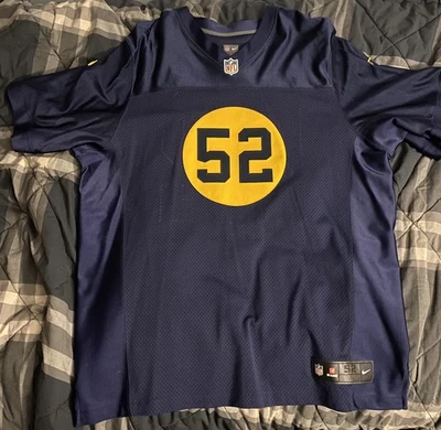 绿湾包装工队 Clay Matthews Throwback Elite 耐克正品 52 码球衣 — 第 1/4 张图片