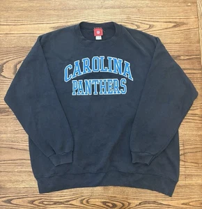 Felpa girocollo vintage anni 90 Y2K Carolina Panthers NFL Spell Out taglia XL - Foto 1 di 6