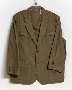 MINT LL BEAN L-48 REG MENS BEIGE CHORE COTTON CANVAS JACKET MENS AWESOME!! - Picture 1 of 6