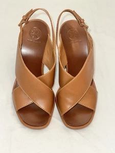 Tory Burch scarpe sandali donna 5 Gabrielle Royal pelle marrone marrone marrone zeppa - Foto 1 di 5