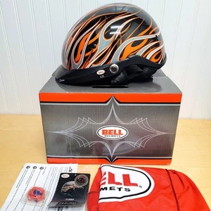Bell Pit Boss Harley Flames Pinstripe Helmet Large Flip Up Visor - Picture 1 of 12
