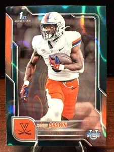 Xavier Brown Teal Lava Refractor-2025 Bowman U Cromo Virginia Cavaliers UVA - Imagen 1 de 2