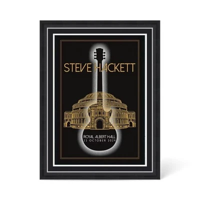 Steve Hackett Genesis SIGNED Limited Poster in Handmade Display & COA Autograph - Image 1 of 4