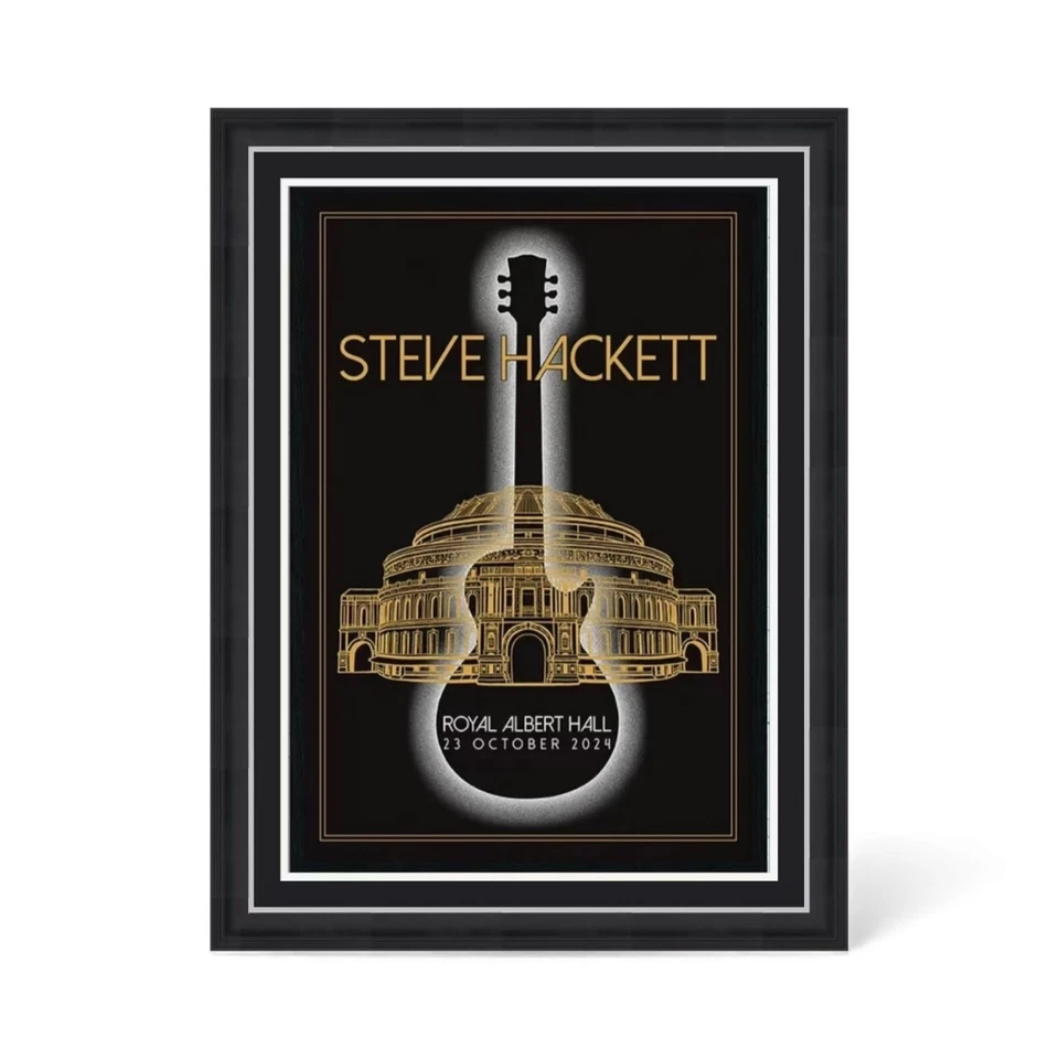Steve Hackett Genesis SIGNED Limited Poster in Handmade Display & COA Autograph - Image 1 of 4