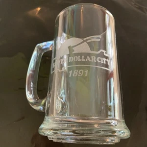 Vintage Glass Silver Dollar City Mug Tankard Refillable Grandfathered Refills - Picture 1 of 12
