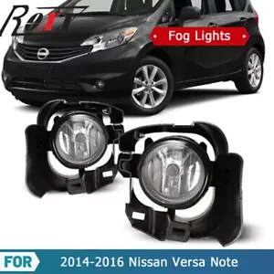 For 2014 2015 2016 Nissan Versa Note Driving Fog Lights Bumper Lamps+Wiring Pair - Picture 1 of 14