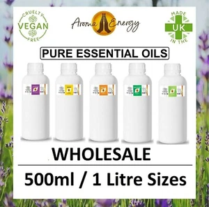 Essential Oils | 500ml / 1 Litre  | Aromatherapy Pure Fragrance Bulk Wholesale - Picture 1 of 55