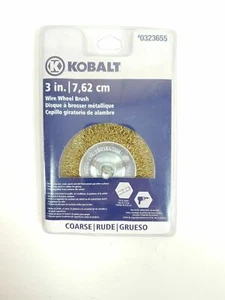 Kobalt Wire Wheel Brush #0323655 3" (7.62cm) COARSE 1/4" Shank - Picture 1 of 5