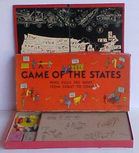 HTF VINTAGE 1940 GAME OF THE STATES MILTON BRADLEY COMPLETE #4647 NICE CONDITION - Picture 1 of 12