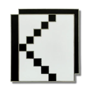 April Greiman ACME Studio "K" Enamel Brooch Pin, Vtg. 1980s Los Angeles New Wave - Picture 1 of 4