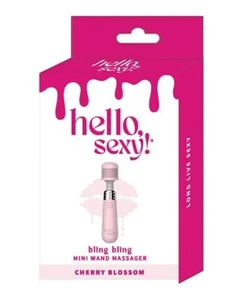 Mini masajeador de varita Hello Sexy Bling Bling - Vibrador rosa flor de cerezo - Imagen 1 de 4