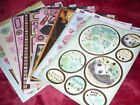 8 Different Assorted A4 Gilded Die-Cut Sheets Various Brands