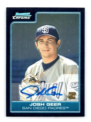 2006 Topps Bowman Chrome #BC232 Josh Geer Autograph San Diego Padres - Image 1 of 2