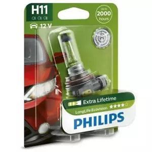 1x Philips EcoVision H11 12362LLECOB1 PGJ19-2 LongLife Car Headlight Bulb - Picture 1 of 1