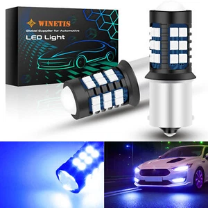 1156 Daytime Running Light Bulbs 10000K Blue Projector LED High Power Upgrade - Picture 1 of 12