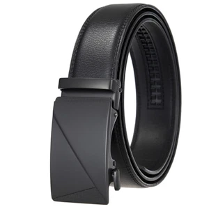 HJones Moda Para hombres Cinturón de Cuero Automático Hebilla Cinturón Correa de Trinquete Cinturón de Regalo - Imagen 1 de 4