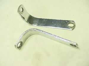 NICE TRIUMPH 650 500 EXHAUST PIPE FRONT MOUNT BRACKETS PART # 70-6857 3 3/4 LONG - Picture 1 of 2