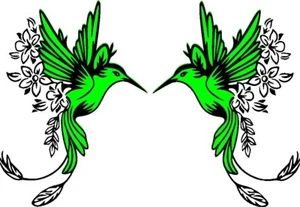 HUMMINGBIRD DECALS CAR TRUCK WINDOW ANY FLAT SURFACE - Picture 1 of 1