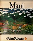 Vintage Maui Aloha Airlines Travel Poster Hawaii, 30"x40". Great Condition!