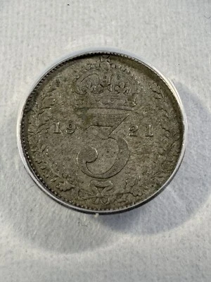 1921 Great Britain Silver 3 Pence Graded VF 25 by ANACS - Image 1 of 4