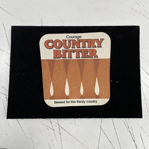 ORIGINAL VINTAGE RETRO Beer Drink Coaster Bar Pub Courage Country Bitter Mancave - Bild 1 von 3