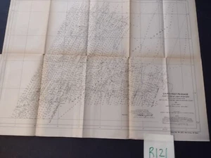 Mapa boceto de ingeniería del ejército del canal de Michigan North Lake Passage Grays Reef Passage 1913 - Imagen 1 de 3