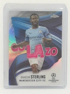 Raheem Sterling 2020-21 Topps Chrome Champions League - Golazo - Manchester City - Picture 1 of 2