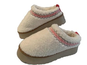 Sherpa Clog Slippers Women's 7/8 Embroidered Braided Slip On Mules - Picture 1 of 9
