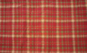 red green plaid checkered fun fabric length piece 21 x 9 inch new - Picture 1 of 2