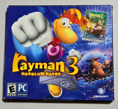 Rayman 3 Hoodlum Havoc & Bonus 2 The Great Escape Sealed PC Game Ubisoft Encore - Image 1 of 4