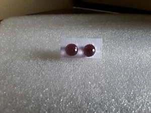 Pendientes de tachuelas redondos poste de plata esterlina ¡NUEVOS SIN USAR!!! 6mm. 5-7 - Imagen 1 de 2