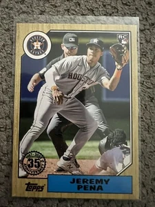 2022 Topps Update Series - 1987 Topps Baseball #87TBU-23 Jeremy Pena (RC) - Picture 1 of 2