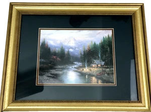 THOMAS KINKADE "END OF A PERFECT DAY II" FRAMED PRINT  1999 Certification 9x7 - Picture 1 of 7