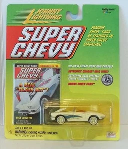 JOHNNY LIGHTNING SUPER CHEVY MAGAZIN 1961 CHEVROLET CORVETTE WEISS NRFP 291-05 - Bild 1 von 2