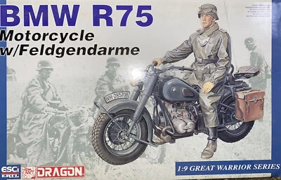 ESCI BMW R75 Motocycle w/ Feldgendarme 1/9 Scale Model Kit Factory Sealed NEW! - Image 1 of 4