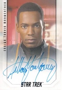 Tarjeta de autógrafo de diseño número 50 de Star Trek Inflexions, Anthony Montgomery (Travis) - Imagen 1 de 2