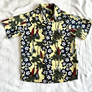 First Wave Shirt Boys 6 Short Sleeve Button Up Multicolored Hawaiian Shirt - Picture 1 of 6
