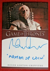 GAME OF THRONES - ROGER ASHTON-GRIFFITHS as Mace Tyrell - AUTOGRAPH Card - 2019 - Picture 1 of 2