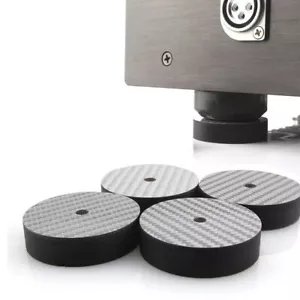 4 Stck. Kohlefaser HIFI Audio Lautsprecher Verstärker Isolierung Pad Spike Ständer Basis 40*10 mm - Bild 1 von 7