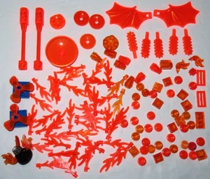 Lego Special Parts & Pieces Lot Clear Orange & Neon Rare Wings, Propeller, Flame - Picture 1 of 5