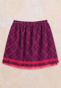 Matilda Jane TINSLEY Skirt Large Purple Plaid Pink Tulle Womens Friends Forever - Picture 1 of 2