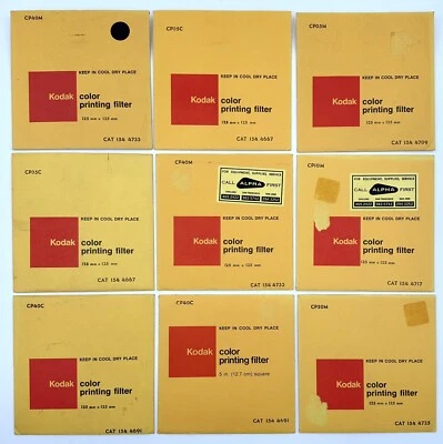 Assorted Kodak Acetate Filters for Color Printing 125 mm Square Some Sealed - Image 1 of 4