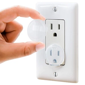 Clear Outlet Covers (32 Pack) Value Pack – Baby Safety Outlet Plug Covers – Dura - Picture 1 of 12