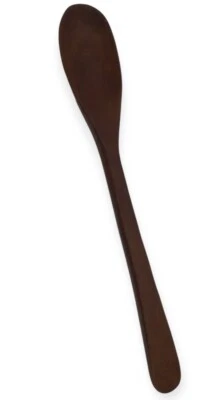 Wooden Cooking Spoon Handmade Hand Carved Cherry Wood  15.5" Length - Image 1 of 4