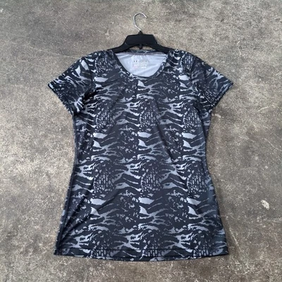 Camisa Under Armour para mujer M negra manga corta equipo térmico ajustada atlética Foto 1 de 4