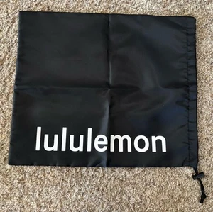 New Lululemon Black Drawstring Shoe Dust Tote Bag 14.5” x 17.5” - Picture 1 of 4