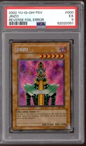 Yu-Gi-Oh Pharaoh's Servant Reverse Foil Error Jinzo PSV-000 PSA 5 YuGiOh - Picture 1 of 1