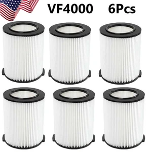 Filtro plisado 6X VF4000 RIDGID de repuesto lavable húmedo/seco para aspiradora garaje tienda - Imagen 1 de 10